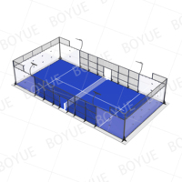 Pista de Pádel Modular Popular 2026 de Fácil Instalación, Pista Panorámica de Pádel para Parques Comunitarios, Hoteles y Centros Deportivos