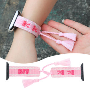 Mode <span class=keywords><strong>meilleur</strong></span> ami lettre broderie tissé bracelet de montre réglable <span class=keywords><strong>sport</strong></span> gland bracelet de montre <span class=keywords><strong>pour</strong></span> <span class=keywords><strong>Apple</strong></span> <span class=keywords><strong>Watch</strong></span> série - Product Image 1