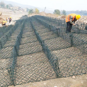 80 X 100 mm Galvanized Iron Wire Welded Mesh Hexagonal Gabion Box <strong>Cages</strong> with Gabion Netting for River Protection - Product Image 4