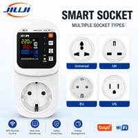 Enchufe inteligente WiFi JIUJI para el hogar, 4 en 1, con voltaje ajustable, protección contra fugas de corriente, medidor de energía, 220V