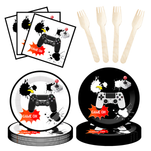 DAMAI - Decoración Personalizada para Fiestas de Cumpleaños Infantiles con Temática de Videojuegos, Juego de Vajilla para Fiestas de Juegos o Cumpleaños de Niños - Product Image 4