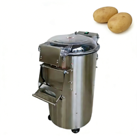Aardappelschiller Snijmachine 550W Motor Roestvrij staal Hoog rendement Verwerkingsapparatuur voor wortelgroenten 180-200kg/u