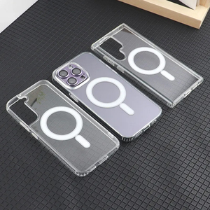 Étui magnétique transparent pour téléphone portable pour <span class=keywords><strong>iPhone</strong></span> 11 12 13 14 Pro Max pour Samsung Galaxy S22 S23 Ultra Étui magnétique pour téléphone - Product Image 1
