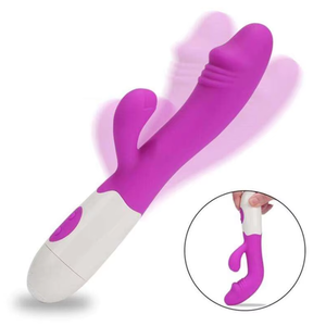 Preisgünstiger Realistischer Rabbit-Vibrator mit 30 Geschwindigkeitsmodi, Sexspielzeug-Dildo für Frauen, Paare, Erwachsene - Product Image 1