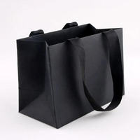 Bolsas de Papel para Compras de Ropa de Lujo con Logotipo Impreso Personalizado, Bolsa de Regalo Reciclable de Boutique con Cinta de Lazo