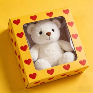 Caja de Regalo Transparente con Ventana, Hecha con Materiales Reciclados, Diseño de Puntos Rosados, Recubrimiento UV y Laminado Mate para Juguetes de Peluche y Regalos - Product Image 6