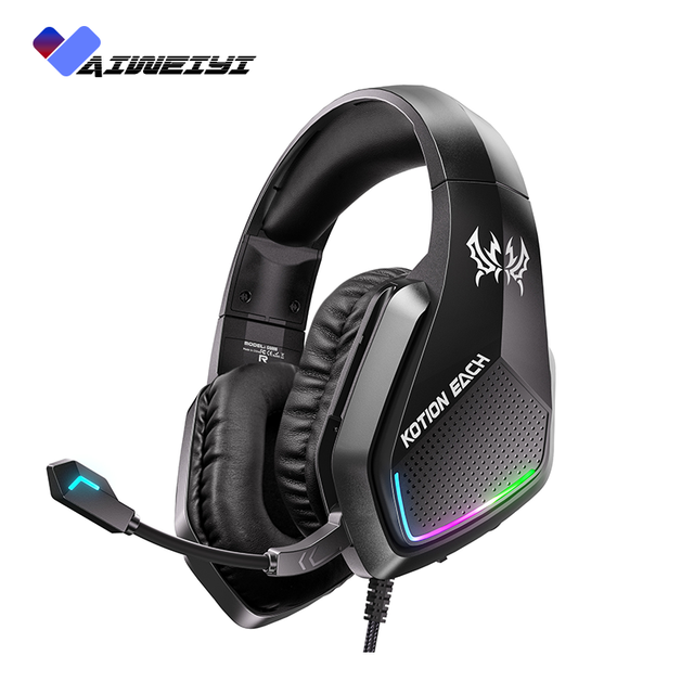 G5000 Private Label Wired Gaming Headset 3.5mm 7.1 Surround Sound RGB Noise Cancelling Mic OEM Factory Wholesale Low MOQ