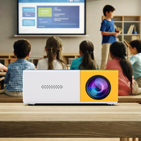 Mini projecteur LCD YG300 480P compatible 4K 500 ANSI Lumens BT5.4 WiFi6 2G+32G Portable pour Affaires et Éducation