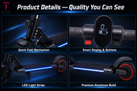 Mini Scooter Eléctrico Plegable de 24V 150W con Batería de Litio, Luz LED y Marco Ligero de Aluminio para Adolescentes, Venta al Por Mayor