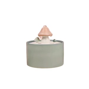 Ceramic Mushroom Shaped Pet Water Dispenser For Cats With Filter And Circulation <b>Top</b> <b>Load</b> Electric - Product Image 3