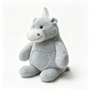 Peluche hippopotame personnalisée, Hippopotame en peluche, Peluche hippopotame grise, Peluche hippopotame à suspendre, Animal en peluche hippopotame - Product Image 2