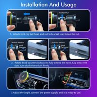 Support de chargeur de voiture sans fil magnétique puissant avec ventilateur et logo personnalisé, chargeur de voiture sans fil RGB pour iPhone
