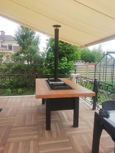 โต๊ะ<span class=keywords><strong>บาร์บีคิว</strong></span>สำหรับโรงแรมร้านอาหารรีสอร์ทสวนแบบวิลล่าปิกนิกกลางแจ้งแคมป์รับประทานอาหาร - Product Image 5