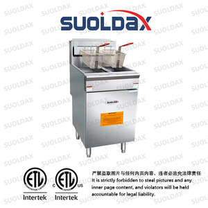 <span class=keywords><strong>Freidora</strong></span> Industrial <span class=keywords><strong>de</strong></span> Gas <span class=keywords><strong>de</strong></span> Doble Tanque y Doble Canasta <span class=keywords><strong>de</strong></span> Acero Inoxidable para Cocina Comercial Suoldax FHT-CHINA HFRF-150B-T - Product Image 2