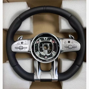 พวงมาลัยรถหนังสำหรับ <span class=keywords><strong>Mercedes</strong></span> Benz W206 W205 W204 W222 W223 W213 W177 W463 AMG GT GLS63 GLE63พวงมาลัย SL63 - Product Image 3