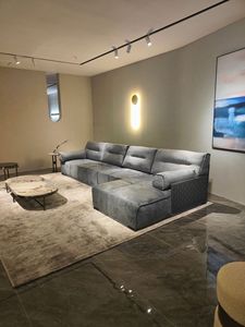 PurelyFeel Italian Minimalist Living Room <strong>Sanded</strong> Cloth <strong>Sofa</strong> Network Red Designer Fabric <strong>Sofa</strong> - Product Image 3