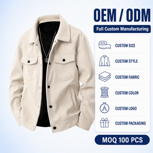 <span class=keywords><strong>Chaqueta</strong></span> de Pana de Manga Larga para <span class=keywords><strong>Hombre</strong></span> Personalizada de Fábrica, Abrigo Casual Deportivo de Otoño con un Solo Botón, ODM OEM, Venta al por Mayor, Logotipo Personalizado - Product Image 1