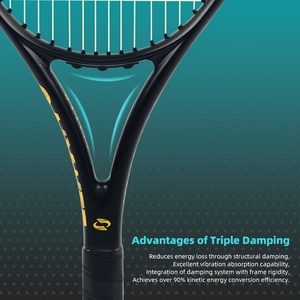 Raquette de <span class=keywords><strong>tennis</strong></span> professionnelle directement de l'usine |   Construction en fibre de carbone et fibre de polyester |   Entraînement extérieur ultra-léger de haute performance - Product Image 5