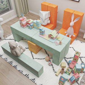 अनुकूलित बच्चे सोफे पहेली तह बिल्डिंग ब्लॉक बच्चों को बैठने के लिए कन्वर्टिबल फोम सोफे के बच्चों को बैठने के लिए परिवर्तनीय फोम सोफे - Product Image 4