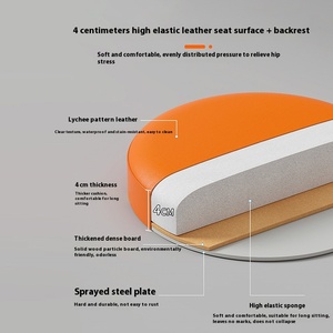 Modern Home Furniture Portable Metal Folding Chair <strong>Stool</strong> with Backrest Simple Design for <strong>Dining</strong> <strong>Table</strong> or High Use - Product Image 2
