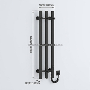 Toallero Eléctrico Inteligente Minimalista Vertical Cuadrado, Radiador de Fibra de Carbono de 120W con Pantalla Digital Inteligente - Product Image 3