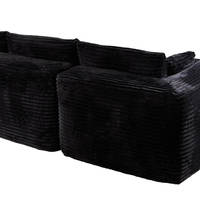 Ensemble de canapés en tissu velours de style nordique minimaliste italien moderne, lit capitonné avec rembourrage en mousse, villa, appartement - Vente directe d'usine