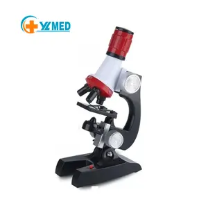 विज्ञान माइक्रोस्कोप किट बच्चों के लिए 100x 400x 1200x प्रारंभिक शिक्षा के लिए परिष्कृत वैज्ञानिक वाद्ययंत्र खिलौना सेट