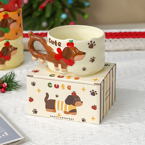 Taza de Café Apilable de Cerámica con Diseño de Perro Dachshund - Product Image 6