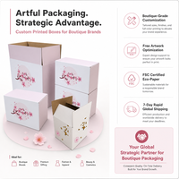 Boîtes d'expédition personnalisées de qualité supérieure pour les marques de boutiques, design floral luxueux, boîte d'expédition en carton ondulé pour le commerce électronique