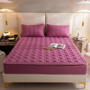 Stock Deep Pocket Fitted mattress cover Queen Sized Sheets For Bed Super King Linen Fitted mattress protector
