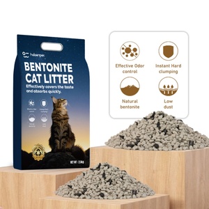 Litière pour chat en bentonite blanche brisée avec charbon actif, super élimination des odeurs, ultra faible teneur en poussière, fourniture d'usine OEM - Product Image 1