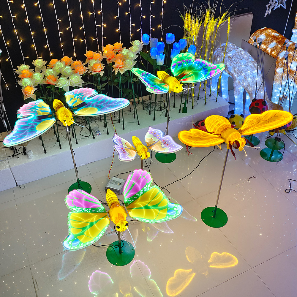 Wholesale 3D Dynamic Color Luminous Realistic Butterfly 3d Led Light Led Neon Butterfly