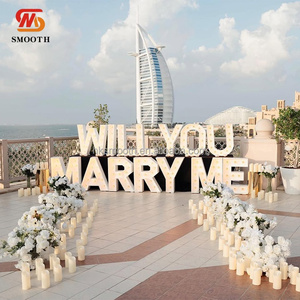 Letras Decorativas Luminosas SMOOTH, Letras de Marquesina con la Frase '¿Te Casas Conmigo?', Decoración de Boda, Letras Grandes, Números Gigantes Iluminados - Product Image 1