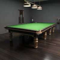 Table de snooker russe professionnelle de 12 pieds en bois massif, table de billard russe pour club et bar avec tissu 6811