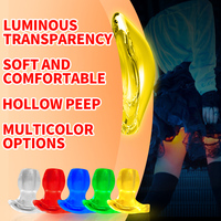 Dilatateur anal lumineux en silicone souple Kimi/OME, étanche, avec lumière clignotante pour stimulation anale féminine
