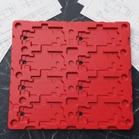 Plateau alvéolé thermoformé en PET rouge opaque TM1366 de 1,2 mm, personnalisé pour l'emballage de composants électroniques - Vente en gros usine