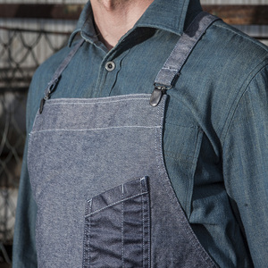 COMMUNIQUÉ En Gros Professionnel 100% COTON Bavoir Café Restaurant BBQ Étanche Tablier <span class=keywords><strong>De</strong></span> <span class=keywords><strong>Cuisine</strong></span> Avec Poche - Product Image 4