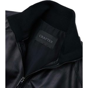 Chaqueta Bomber de Cuero Ligera Clásica Personalizada para Hombre con Cuello Alto, Estilo Motero, Resistente al Viento, para Otoño - Product Image 6