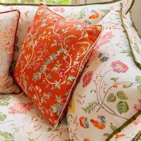 VONLIVA Amerikanischer Landhausstil Vintage Pfingstrosen Blumen-Ölgemälde Japanischer Abnehmbarer Waschbarer Blumenstoff Französisches Ländliches Sofa
