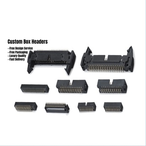 Conector de Placa PCB de Alimentación Chapado en Oro de 10P-50P, con Cabezal Hembra SMT de Paso de 1.27mm y Poste Exterior, y Cabezal de Caja con Poste Interior - Product Image 1