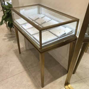 Jewelry <strong>Showcase</strong> <strong>Display</strong> Cabinet Cheap <strong>Glass</strong> <strong>Supplier</strong> Fashion Modern China Stainless Steel + Tempered Ultra Clear <strong>Glass</strong> YT-ZBG02 - Product Image 5