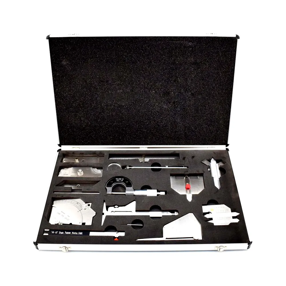 DEM WG041 Inspection Tool Kit C/W Case 14pcs Fillet Welding Set Gage Inspection Welding Gauge