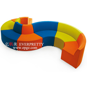 Bán buôn Chất lượng cao văn phòng khách sạn trường sảnh Modular thoải mái tiếp nhận vải cong sofa Set cho khu vực công cộng - Product Image 3