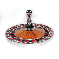 Meilleures roues de roulette de 32 pouces en cuir de couleur de casino en bois massif de haute qualité pour casino professionnel avec boule de roulette gratuite