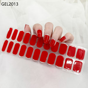 شرائط جل مجففة بالكامل للبيع بالجملة لا تحتاج إلى مصباح، لاصقات أظافر جل غير سامة ومقاومة للماء، ملصقات جل بالأشعة فوق البنفسجية - Product Image 1