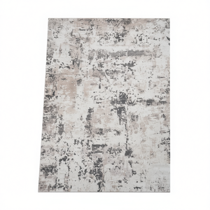 Tappeto Astratto D0100H5GMR8 8x10 Rettangolare Crema Marrone Resistente alle Macchie in Poliestere Prodotto a Macchina per Soggiorno Camera da Letto Ufficio - Product Image 1