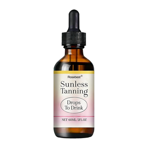 天然オーガニックベータカロチン、ルテイン、アスタキサンチン配合、ビタミンA/Eで肌を輝かせる、飲み物タイプのセルフタンニングドロップ - Product Image 1