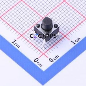 TC-1101DR-6.0H-160 Tactile Switch Through hole,6x6mm Switch Single Pole Single Throw Round Button 1.6N Through Hole - Product Image 1