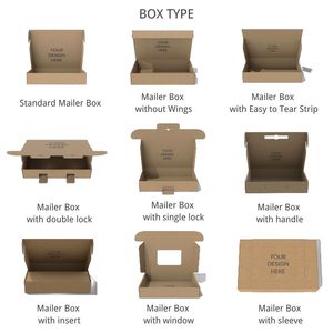 Usine personnalisée Zipper Mailer papier ondulé E <span class=keywords><strong>Commerce</strong></span> boîte d'expédition boîte d'emballage avec bande de déchirure - Product Image 6