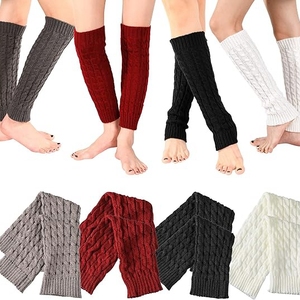 Womens 80s <strong>Neon</strong> Ribbed Knit Leg Warmer for Dance Yoga Winter Knitted Crochet Long Legging Socks Cable Knit Leg Warmers for Girl - Product Image 2